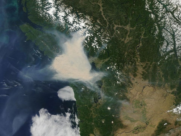 BC Vancouver Smoke from wildfire forest fire health warning