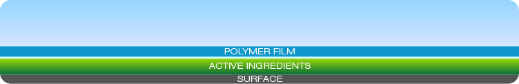 Polymer Film, Active Mold Fighting Ingredients and Surface